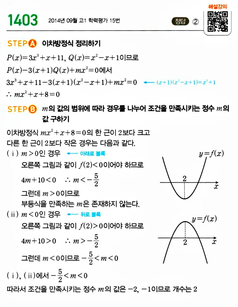 마플시너지 공통수학1 답지 해설