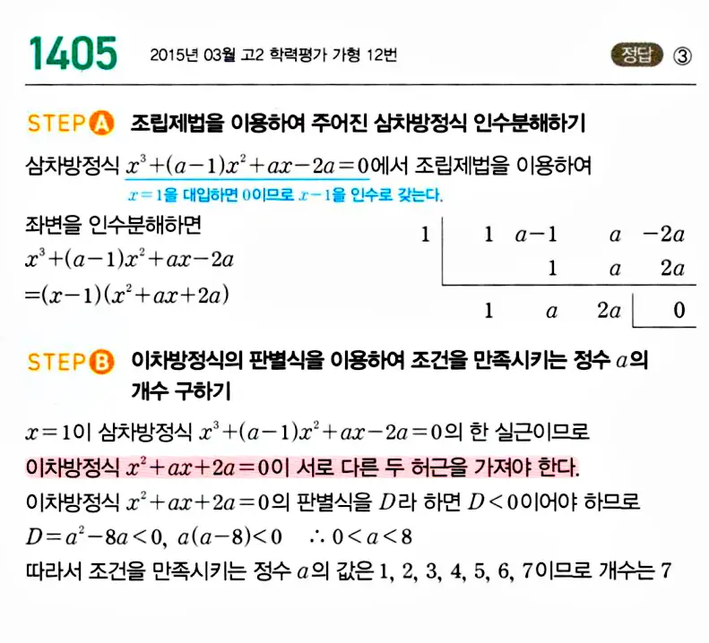 마플시너지 공통수학1 답지 해설