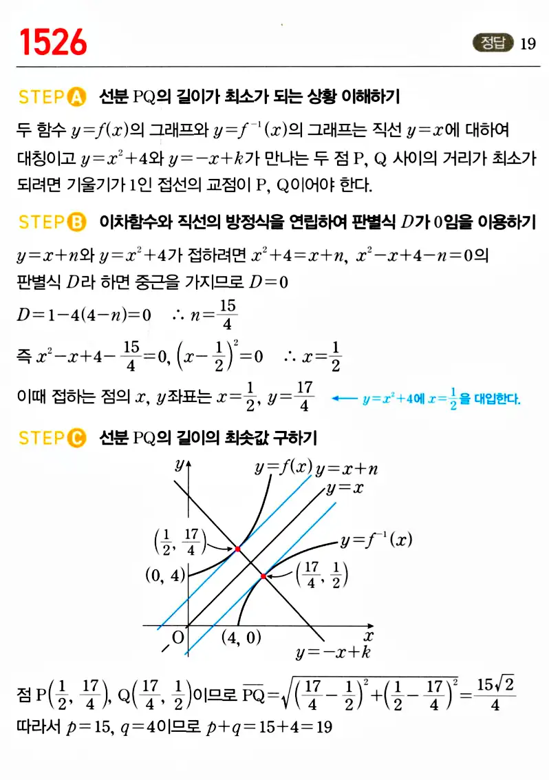 마플시너지 공통수학2 답지 1524번