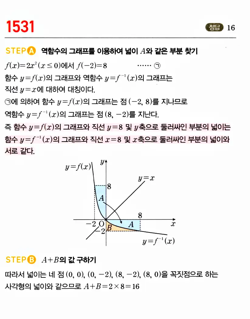 마플시너지 공통수학2 답지 1531번