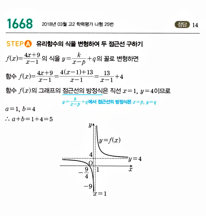 마플시너지 공통수학2 답지 1669번