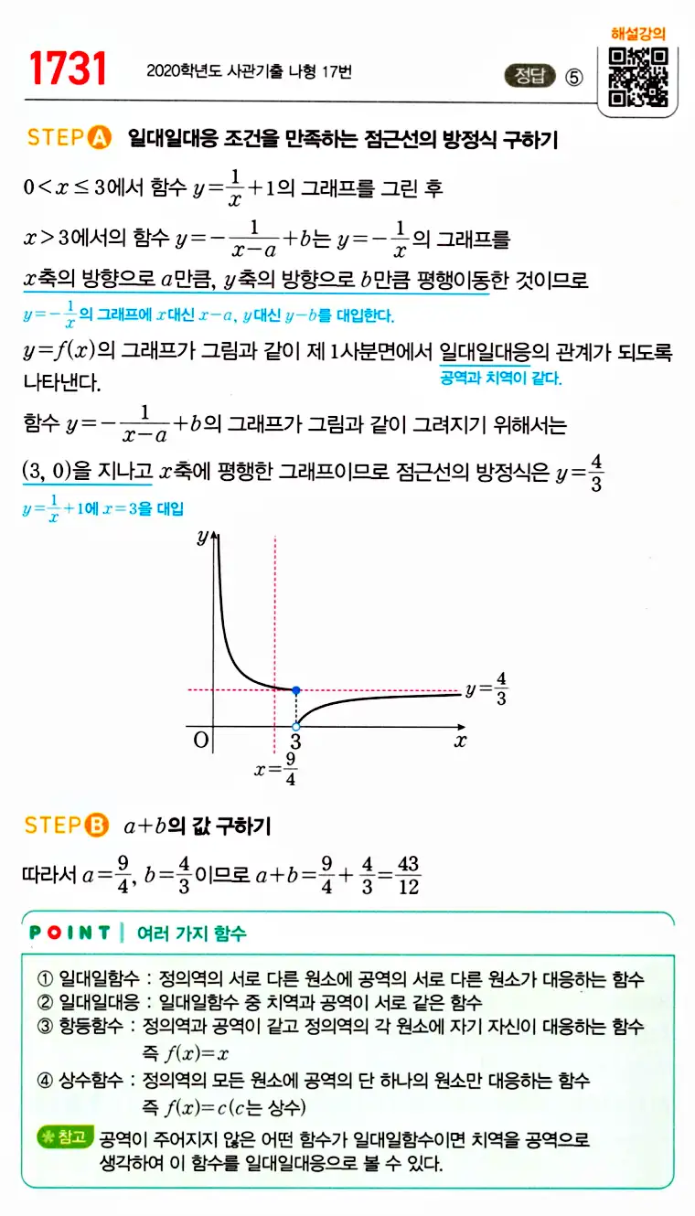 마플시너지 공통수학2 답지 1735번