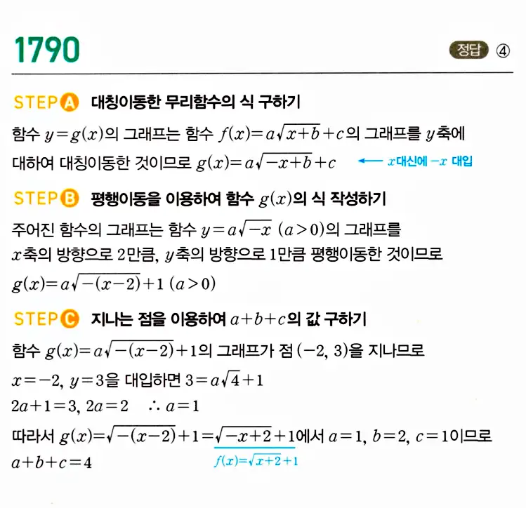 마플시너지 공통수학2 답지 1791번