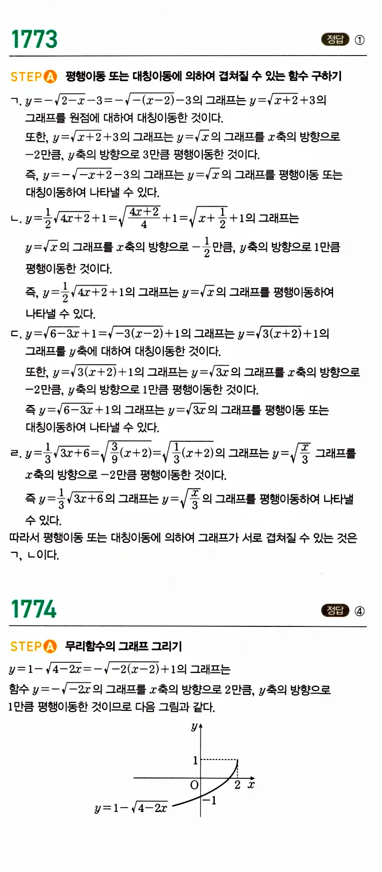 마플시너지 공통수학2 답지 1773번