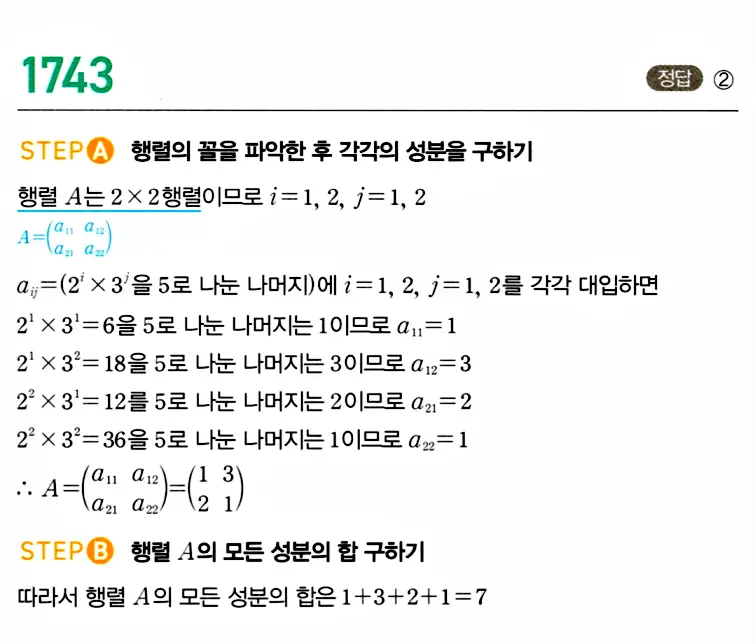 마플시너지 공통수학1 해설 1743번