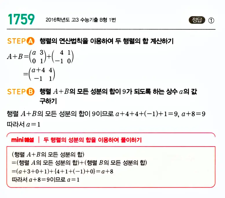 마플시너지 공통수학1 답지 해설