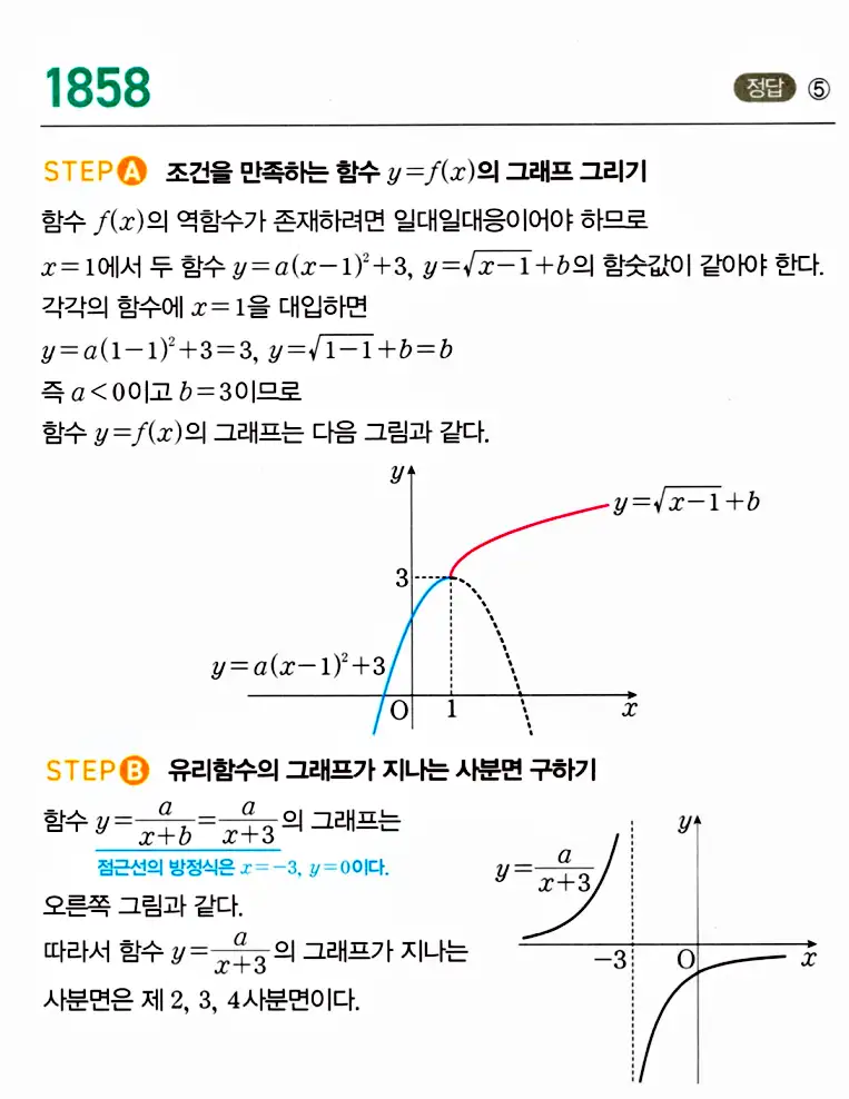 마플시너지 공통수학2 답지 1858번