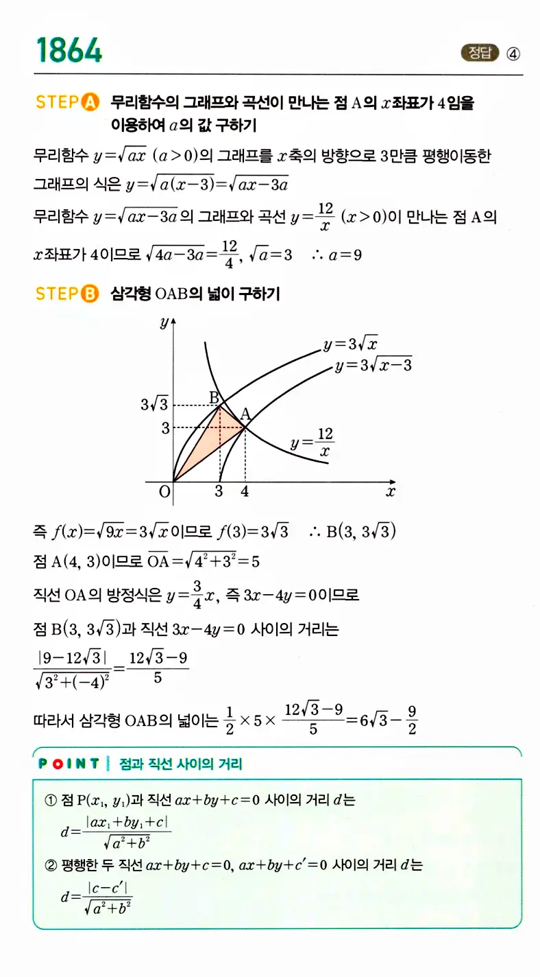 마플시너지 공통수학2 답지 1864번