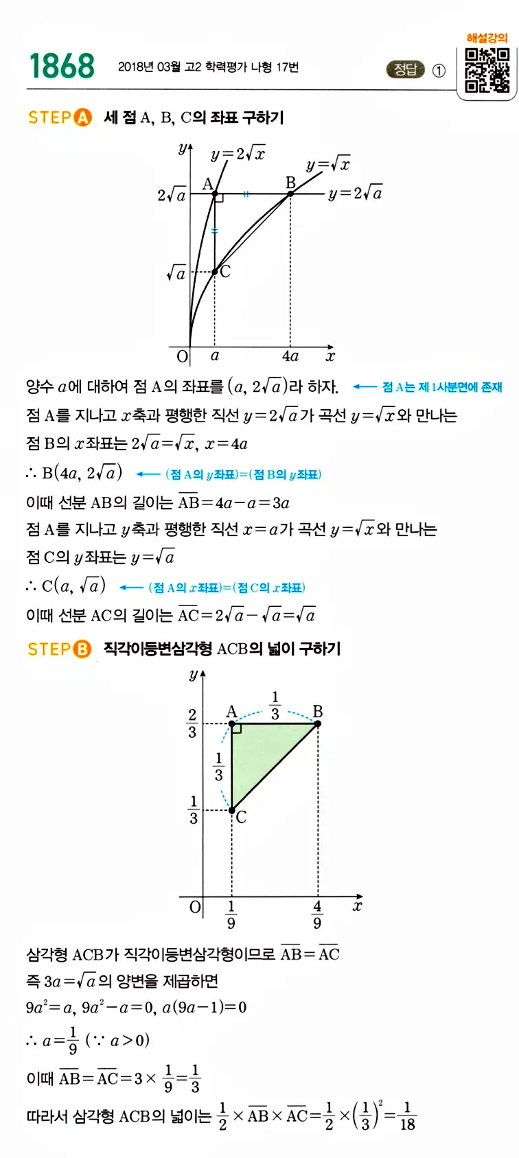 마플시너지 공통수학2 답지 1869번