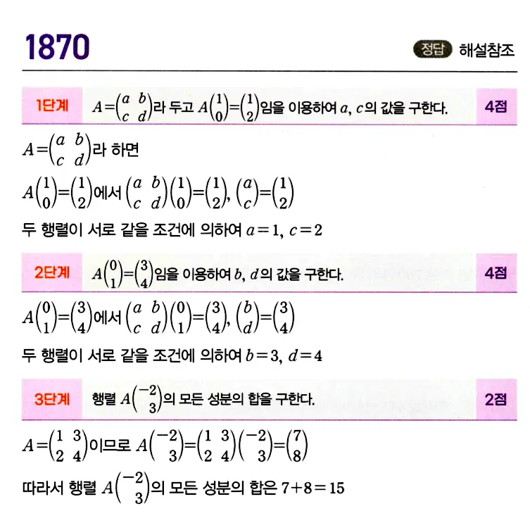 마플시너지 공통수학1 답지 해설