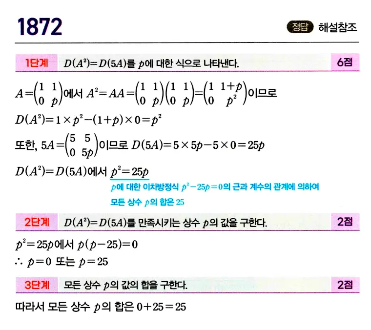 마플시너지 공통수학1 답지 해설
