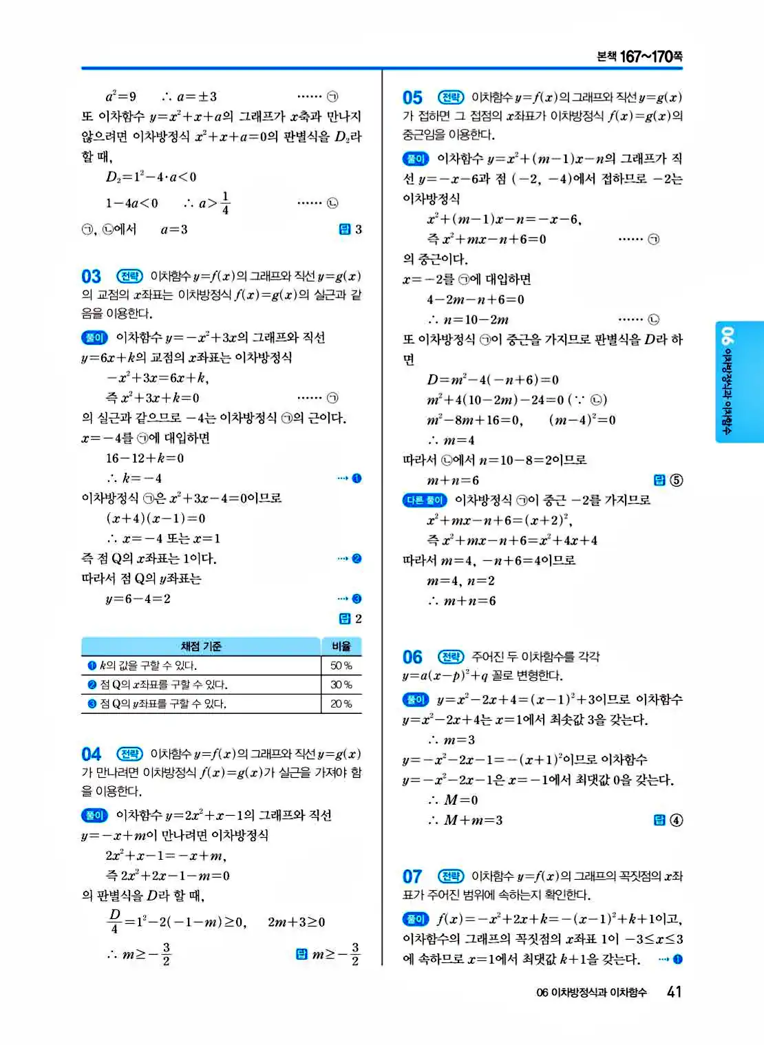 2025 개념쎈 공통수학1 답지 41페이지