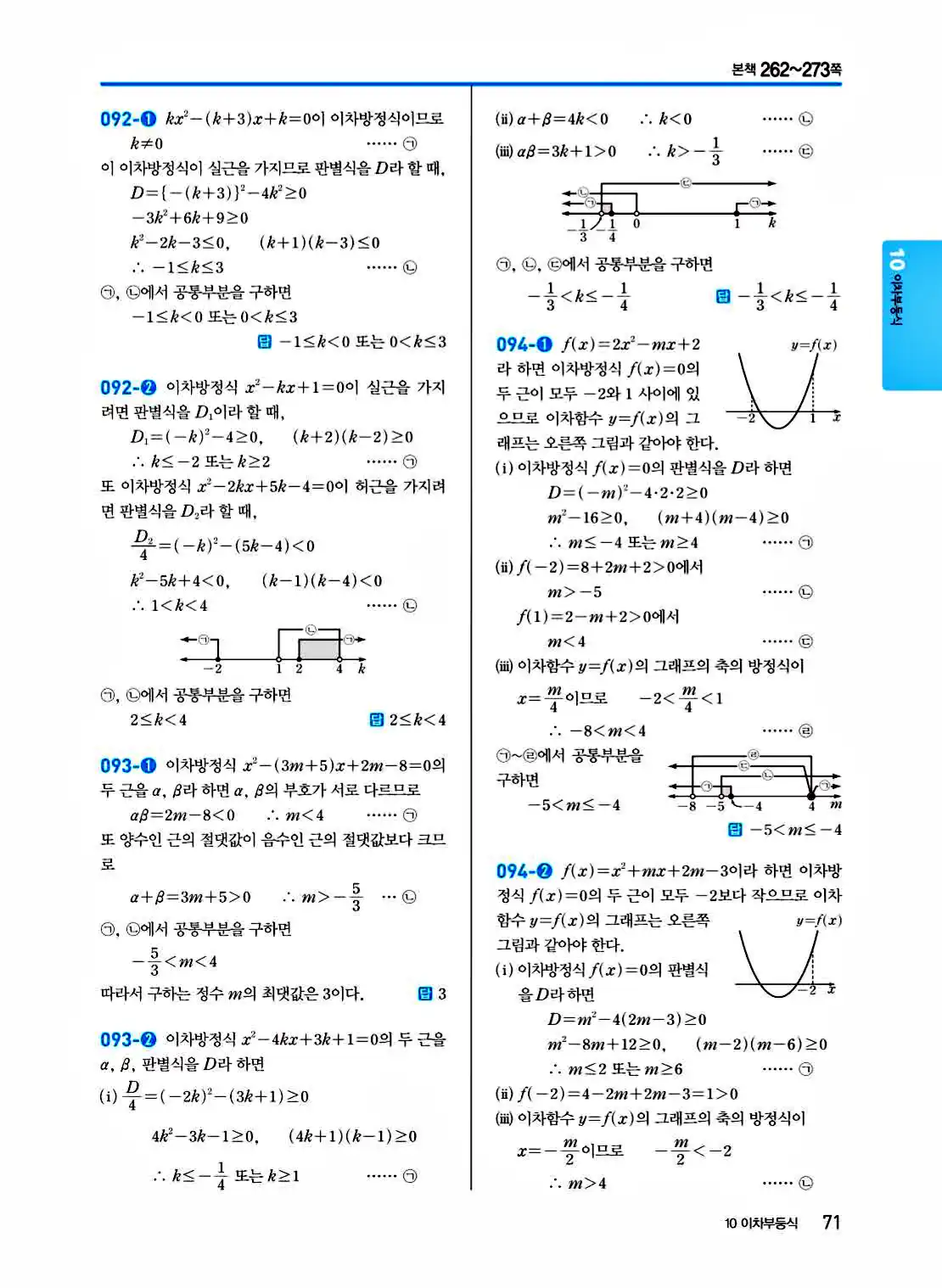 2025 개념쎈 공통수학1 답지 71페이지