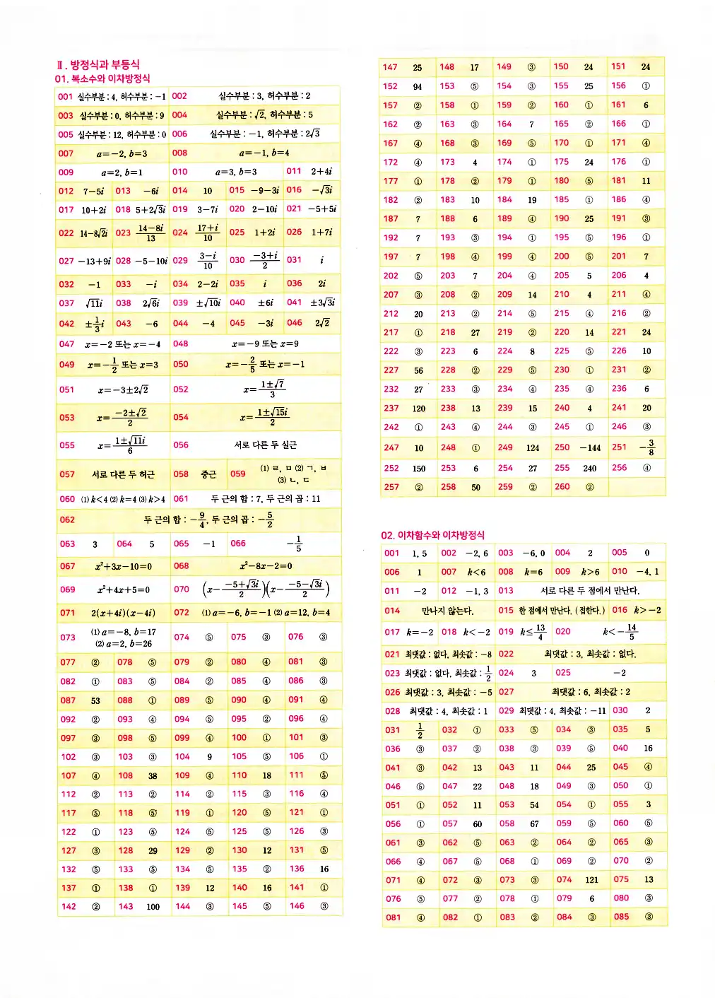 2026 마더텅 전국연합 학력평가 기출문제집 고1 공통수학1 답지 416페이지