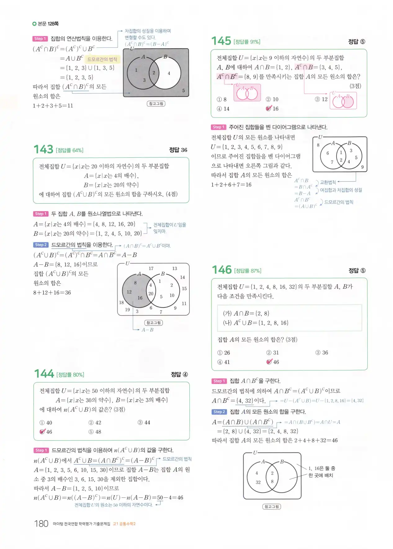 마더텅 고1 공통수학2 해설 182