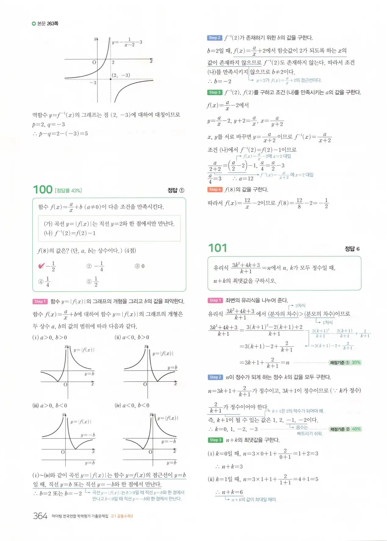 마더텅 고1 공통수학2 해설 366