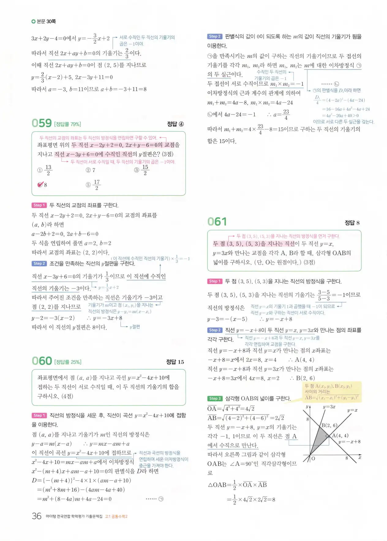 마더텅 고1 공통수학2 해설 38