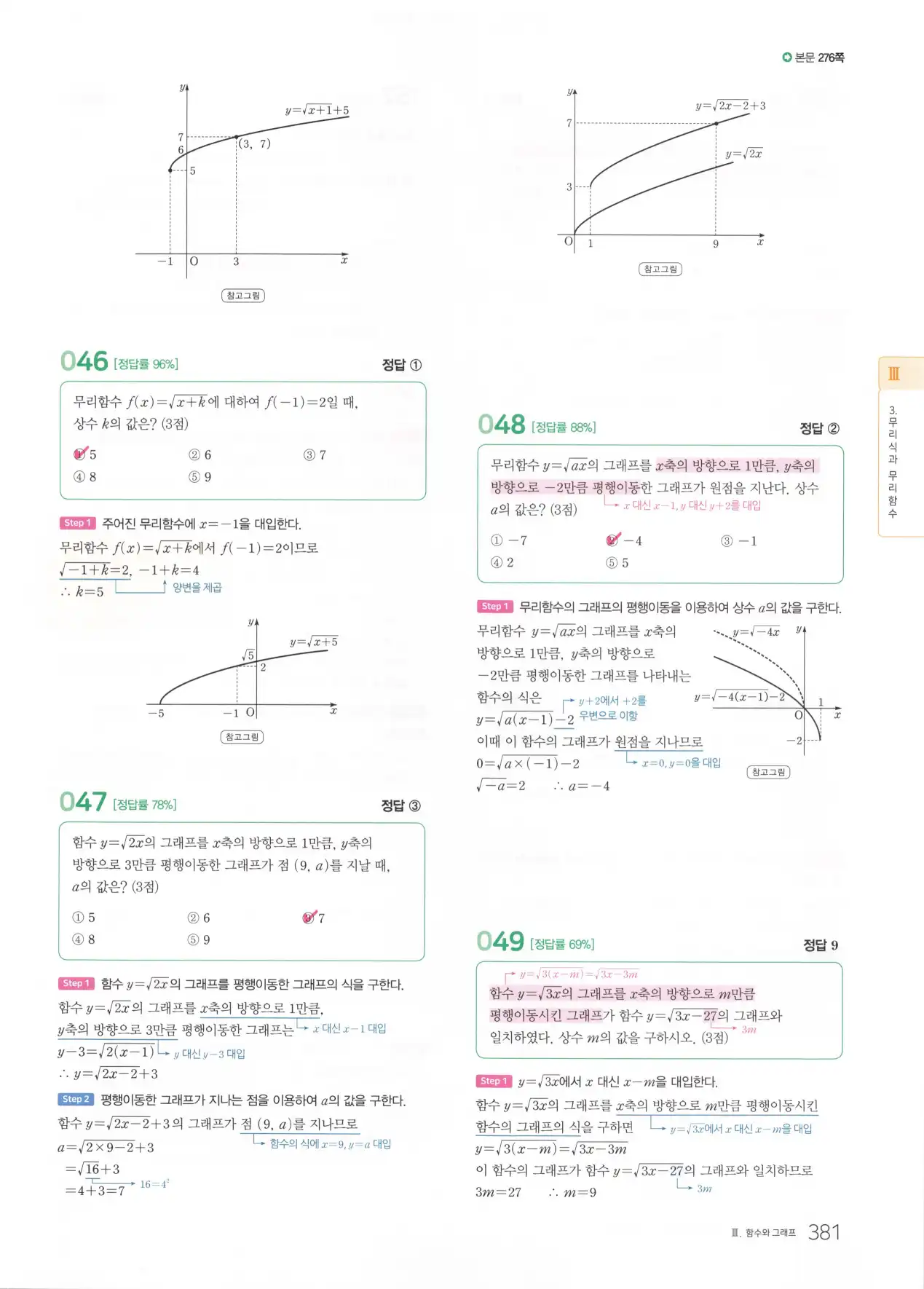 마더텅 고1 공통수학2 해설 383