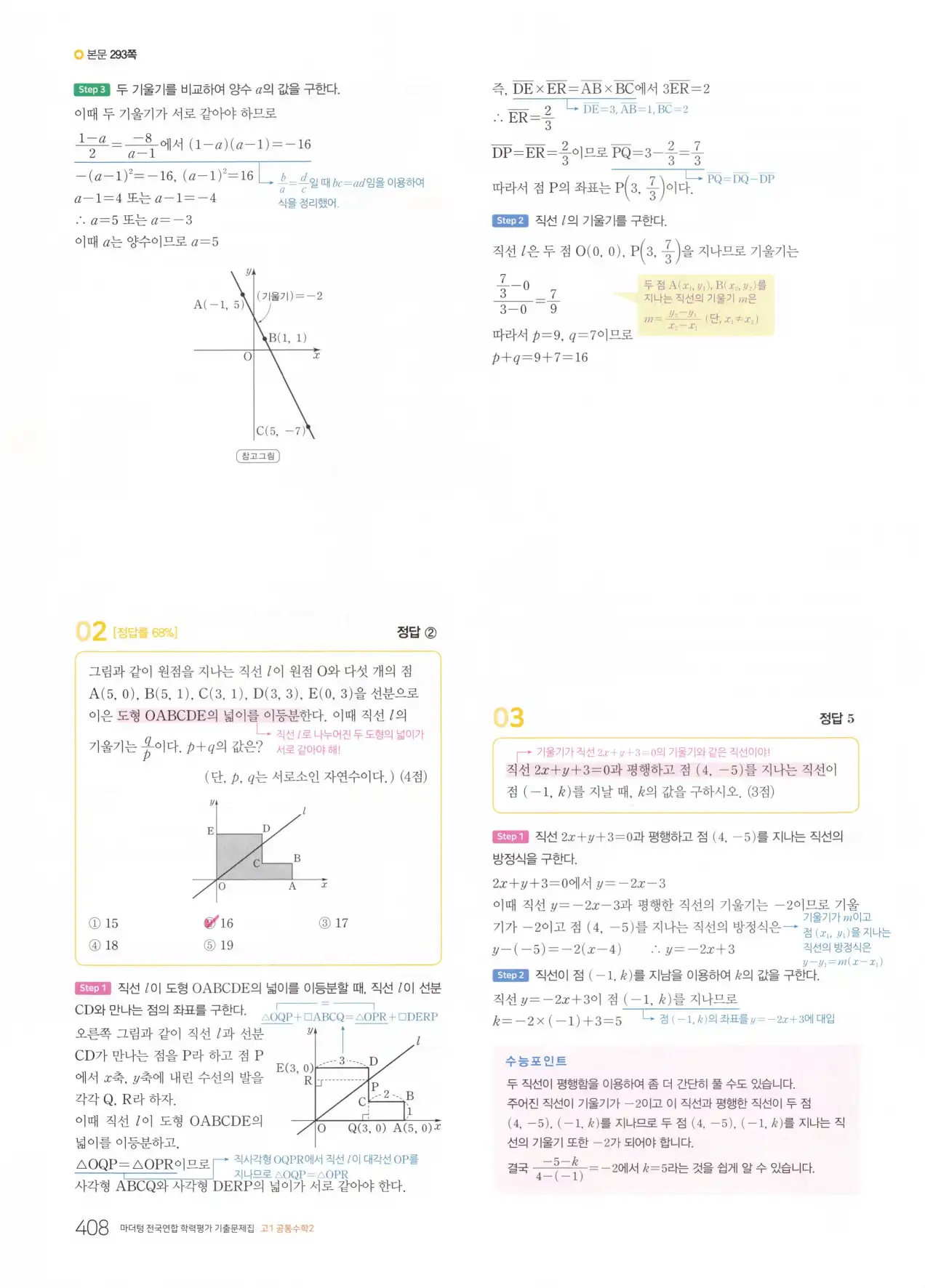 마더텅 고1 공통수학2 해설 410