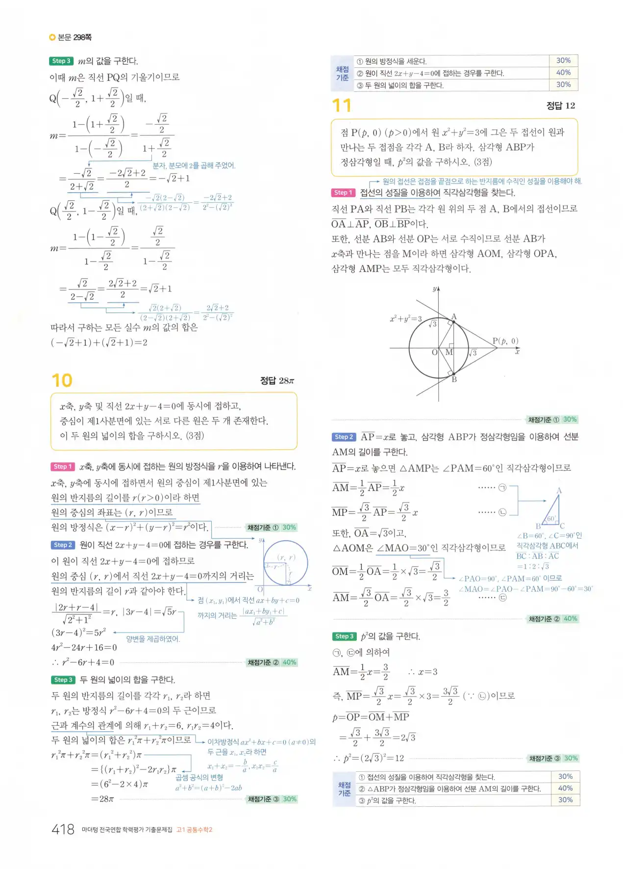 마더텅 고1 공통수학2 해설 420