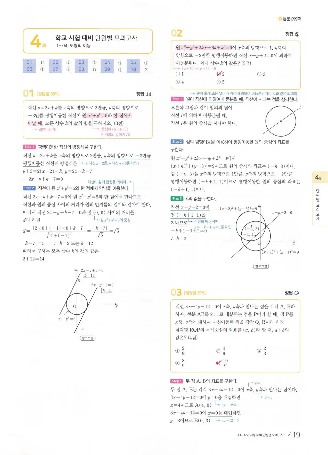마더텅 고1 공통수학2 해설 421