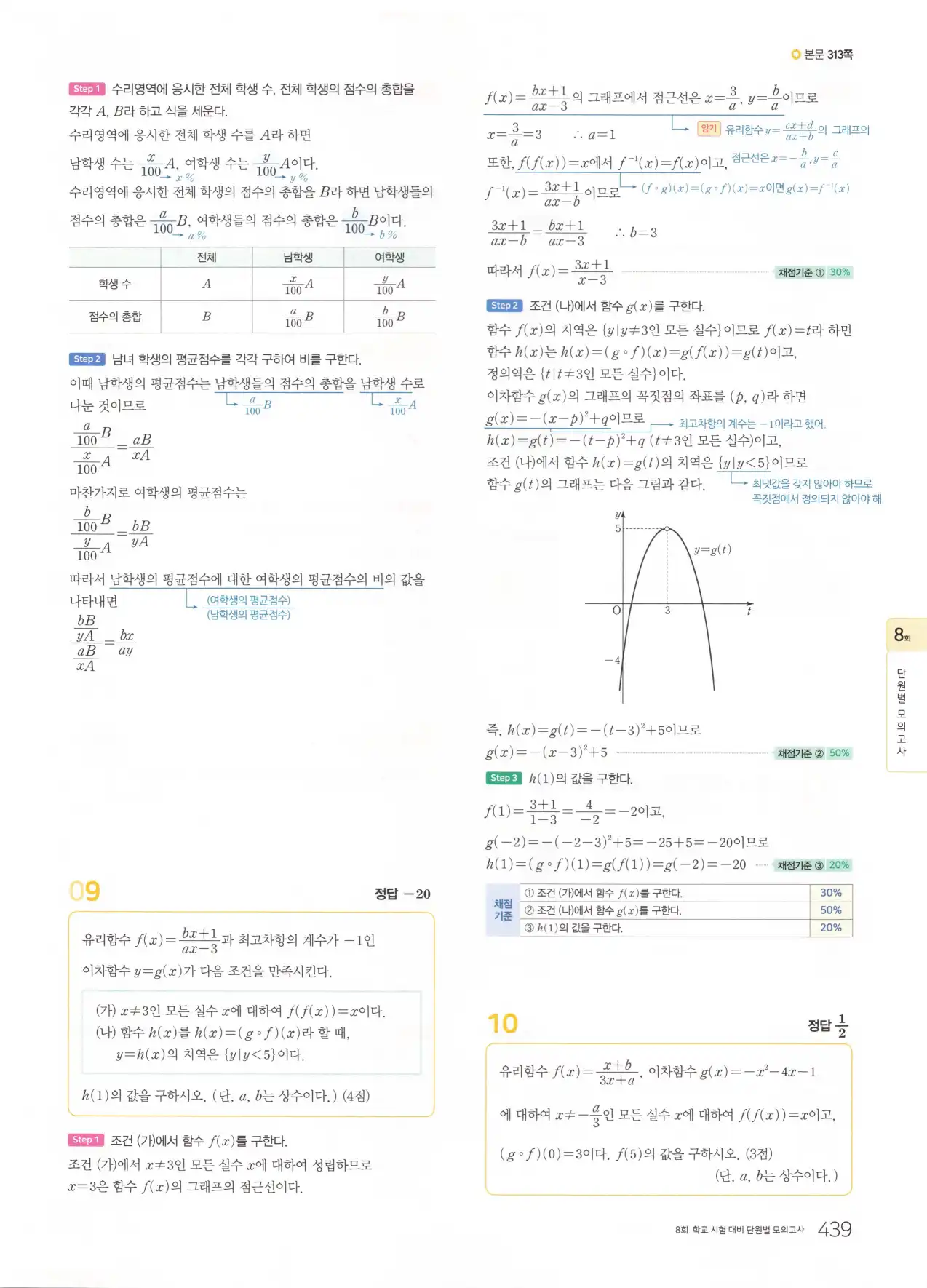 마더텅 고1 공통수학2 해설 441