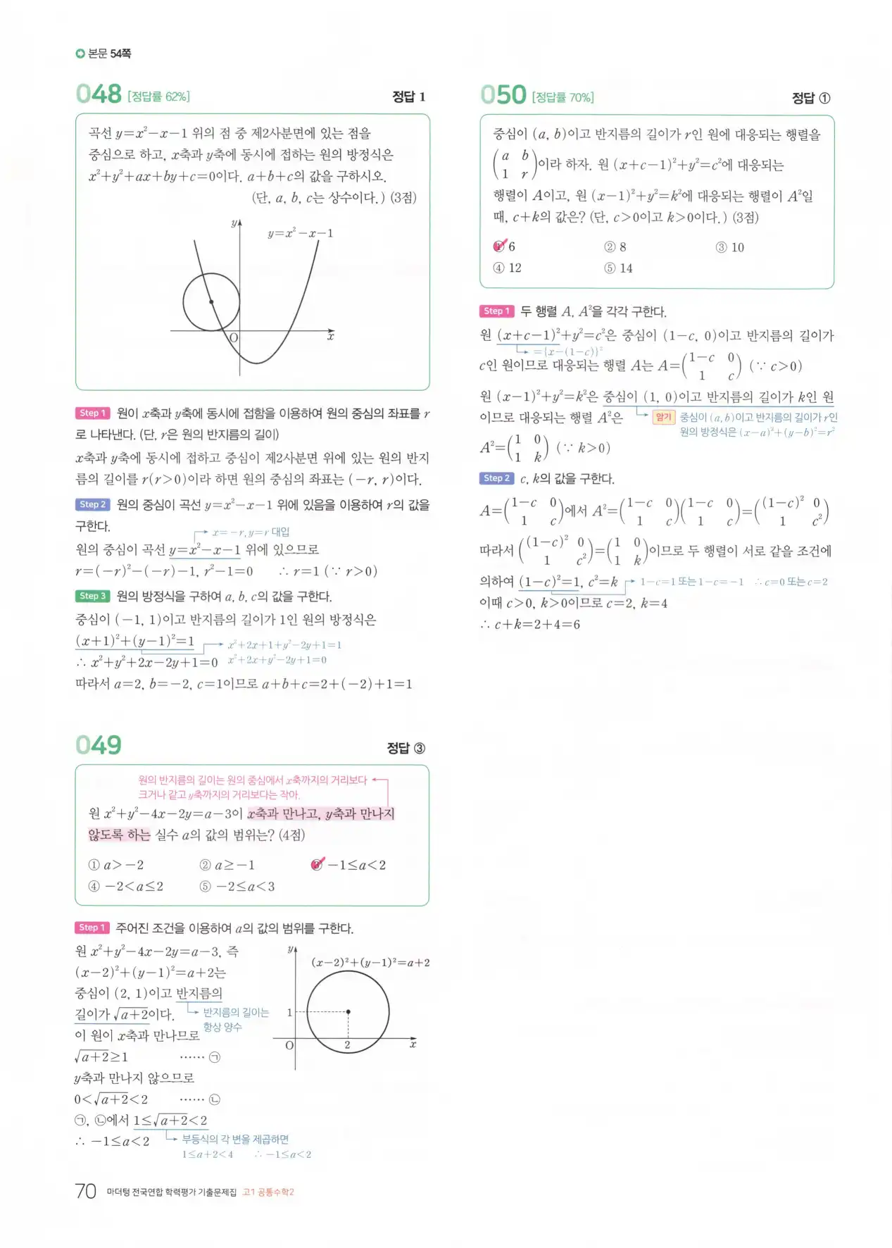 마더텅 고1 공통수학2 해설 72