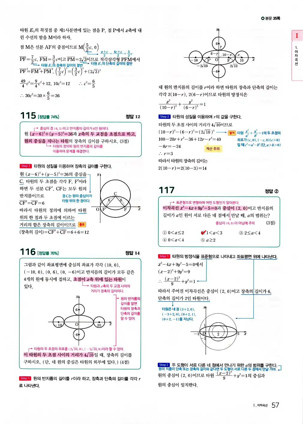 2026 마더텅 수능기출문제집 기하 답지 109페이지