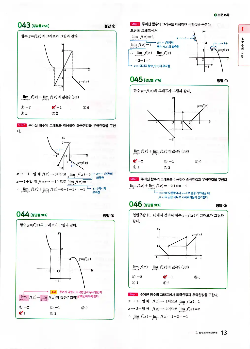 2026 마더텅 수능기출문제집 수학2 답지 15페이지