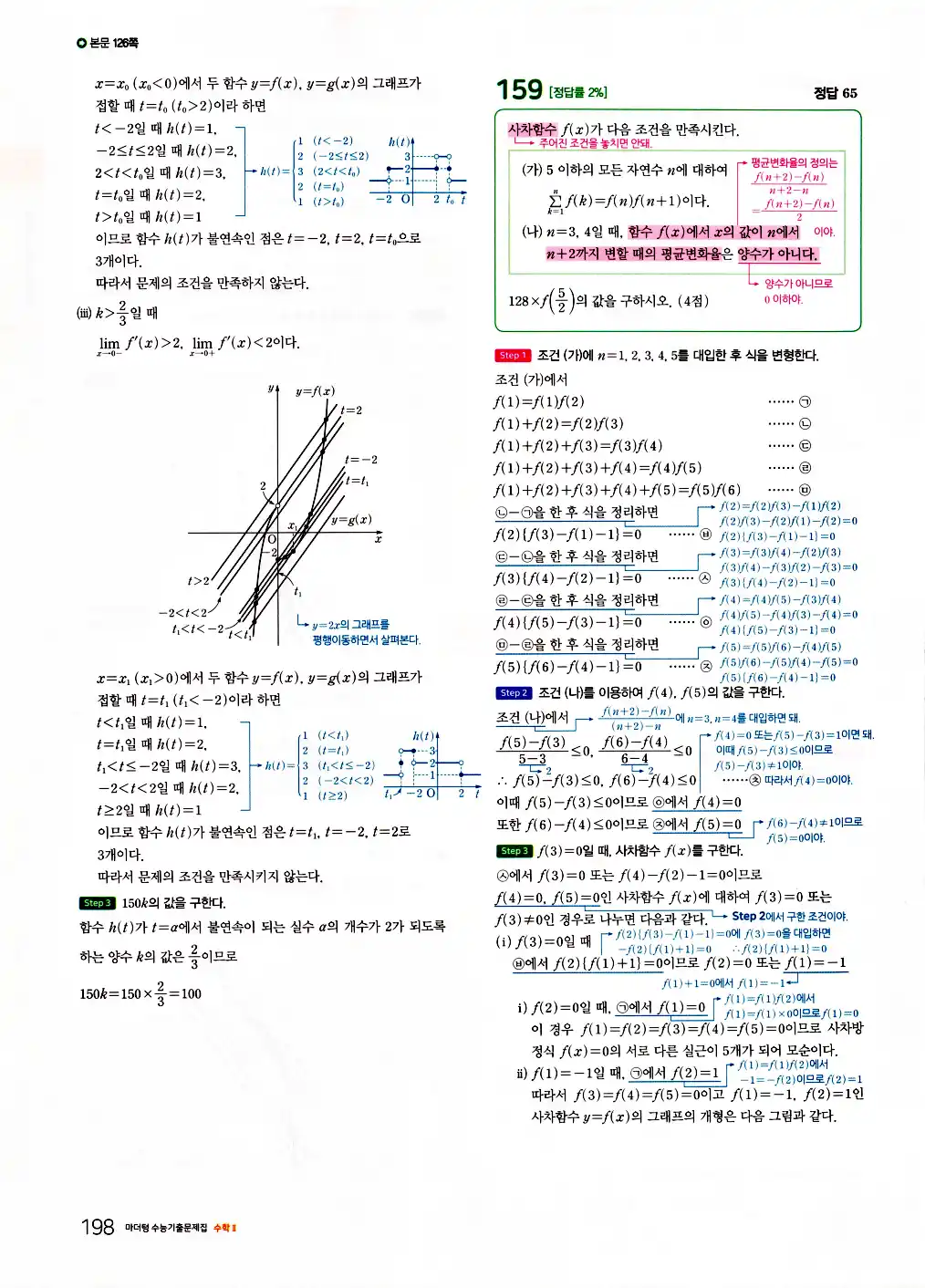 2026 마더텅 수능기출문제집 수학2 답지 200페이지