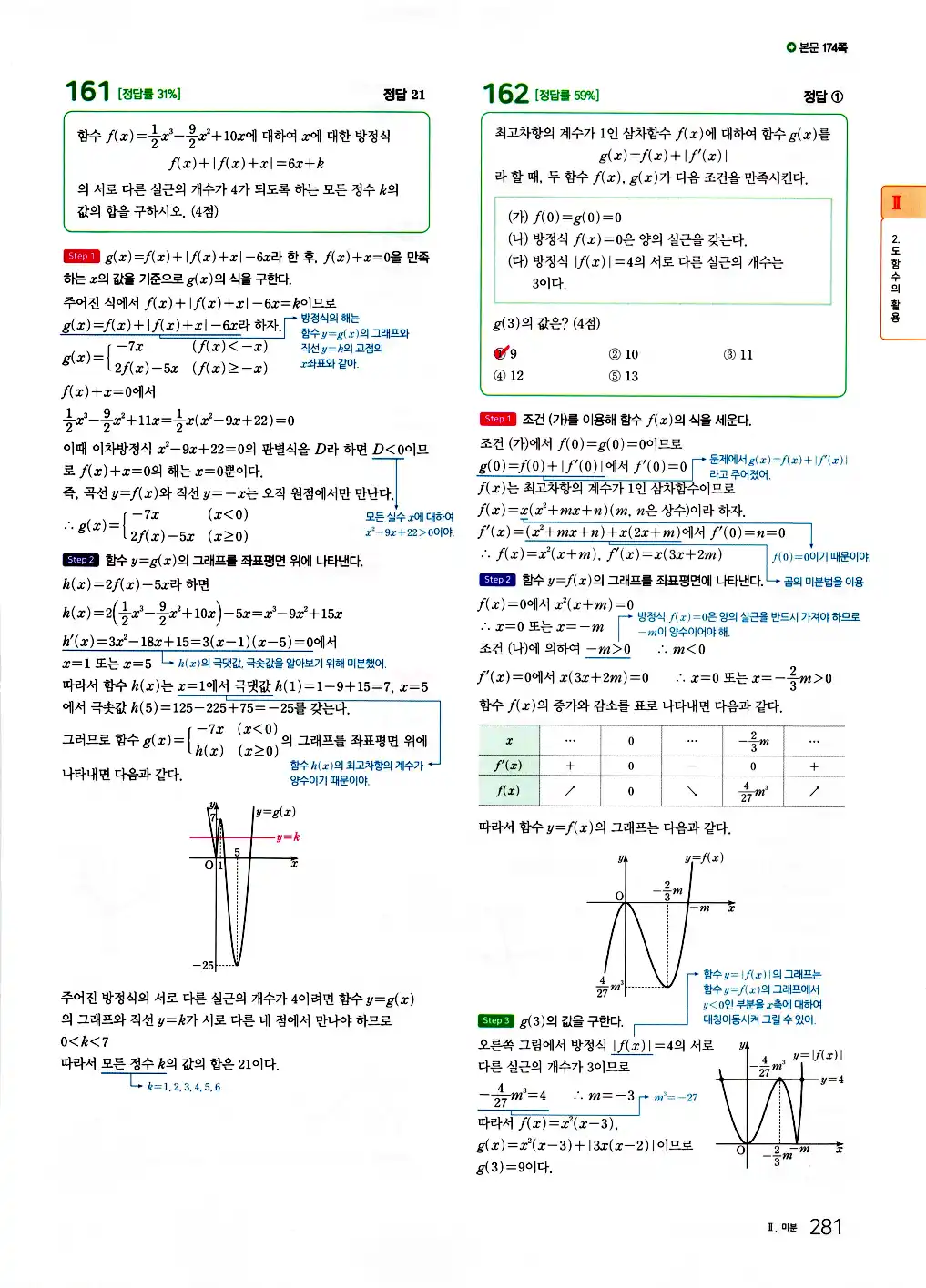2026 마더텅 수능기출문제집 수학2 답지 283페이지