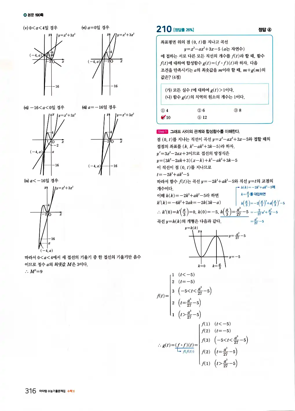 2026 마더텅 수능기출문제집 수학2 답지 318페이지