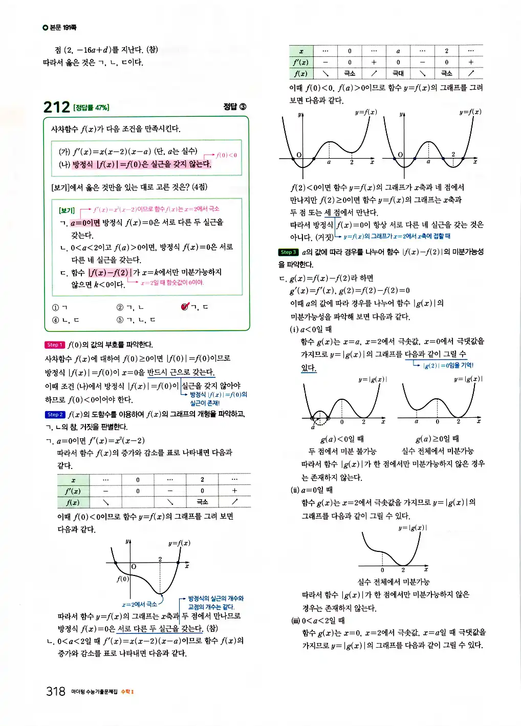 2026 마더텅 수능기출문제집 수학2 답지 320페이지