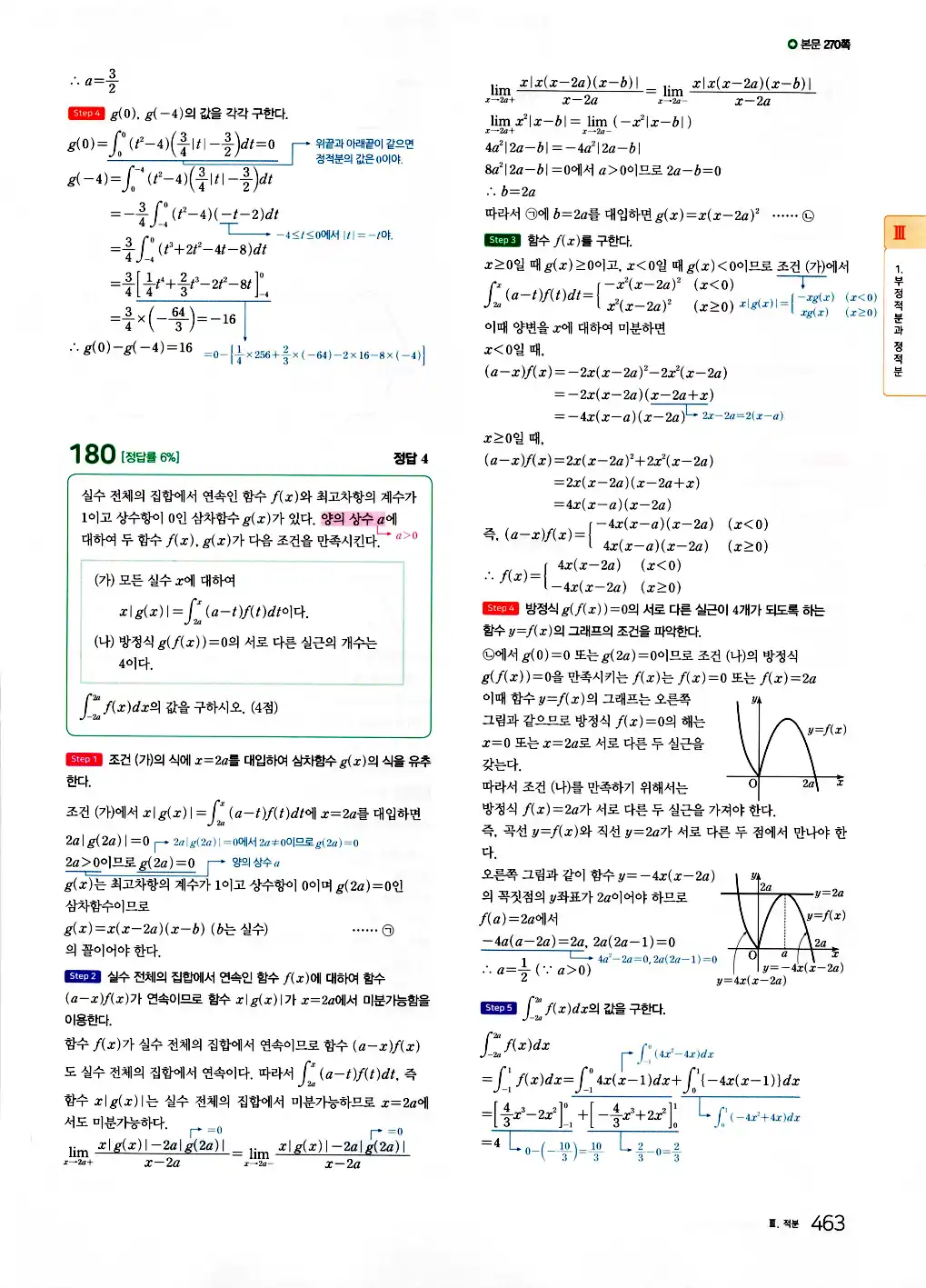 2026 마더텅 수능기출문제집 수학2 답지 465페이지