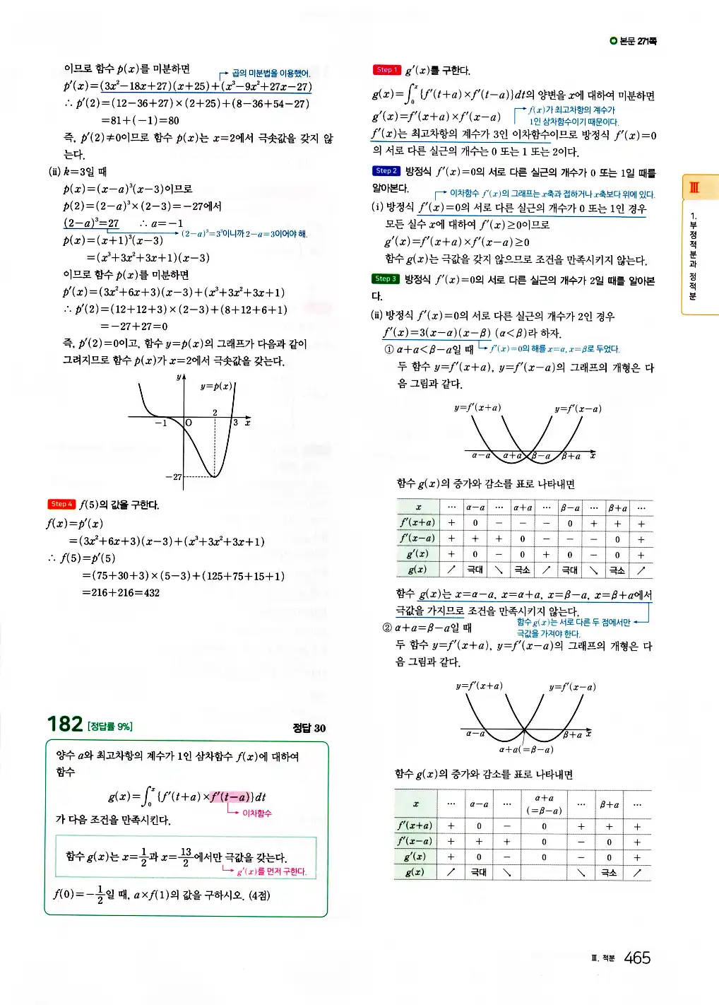2026 마더텅 수능기출문제집 수학2 답지 467페이지