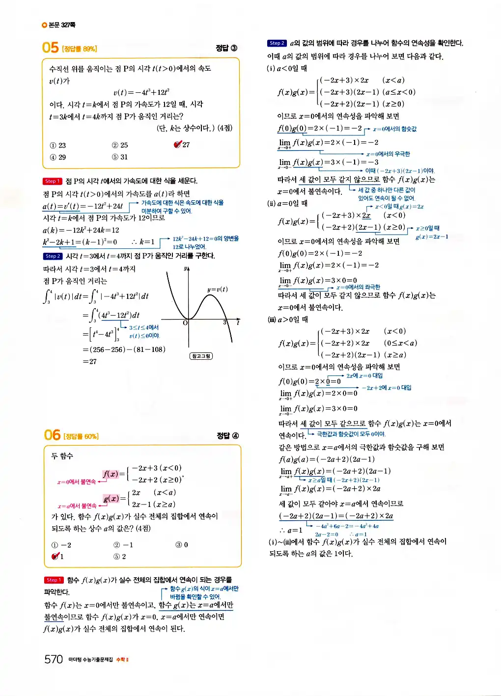 2026 마더텅 수능기출문제집 수학2 답지 572페이지