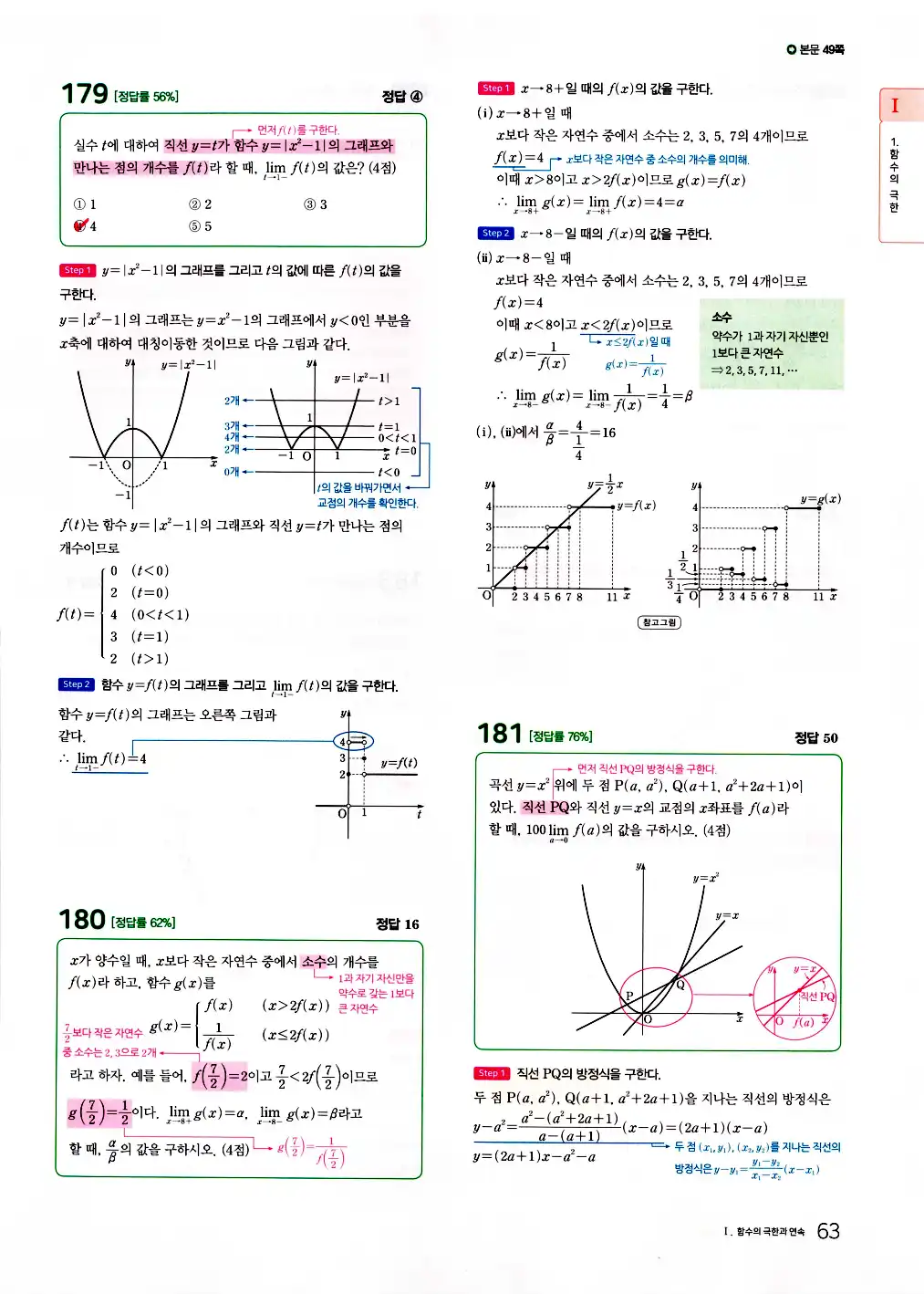 2026 마더텅 수능기출문제집 수학2 답지 65페이지
