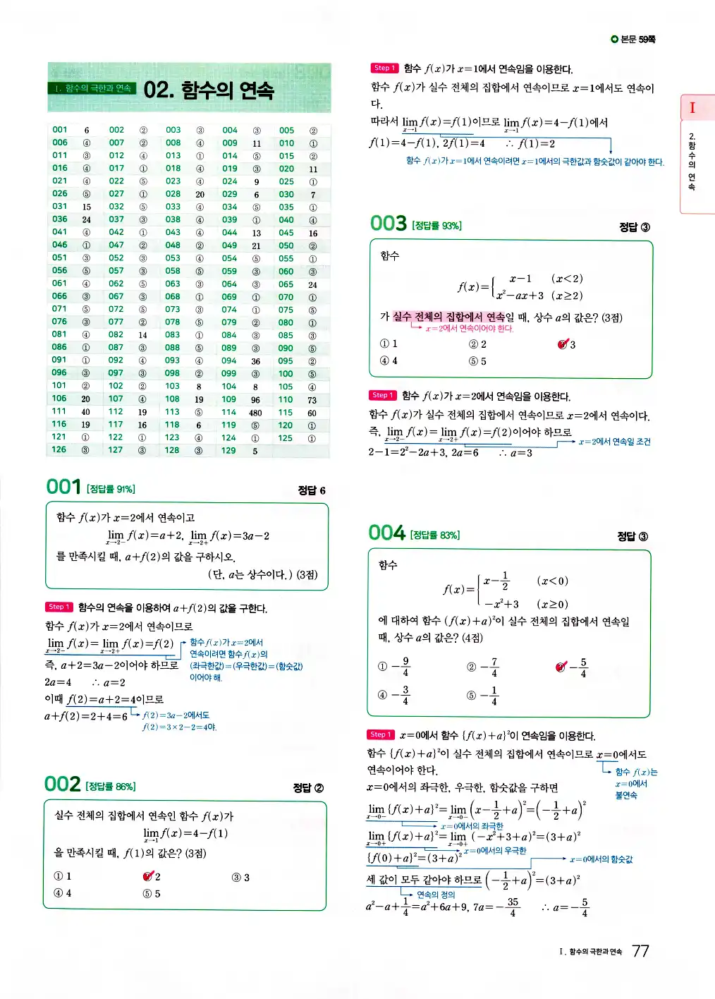 2026 마더텅 수능기출문제집 수학2 답지 79페이지