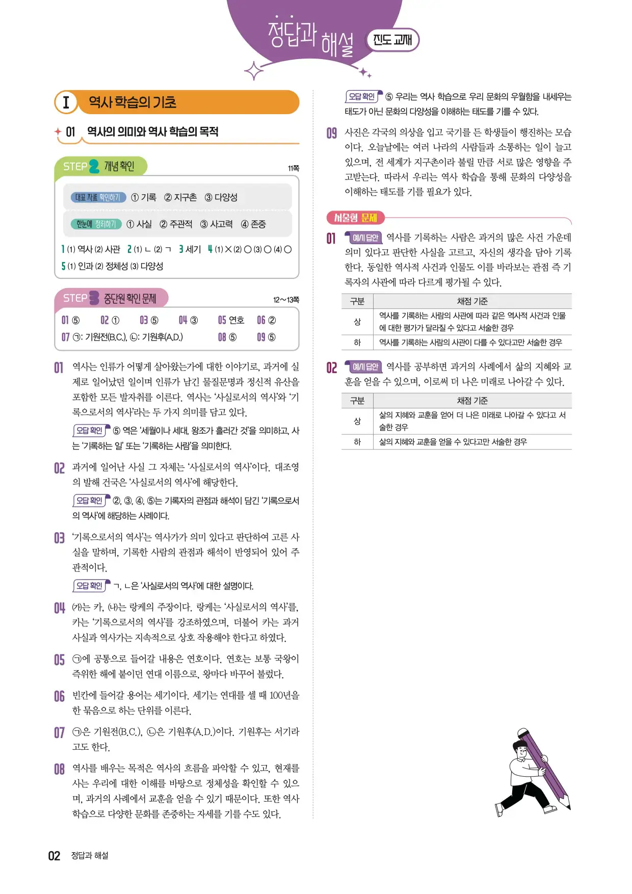 2025한끝중등역사1-1답지 2페이지