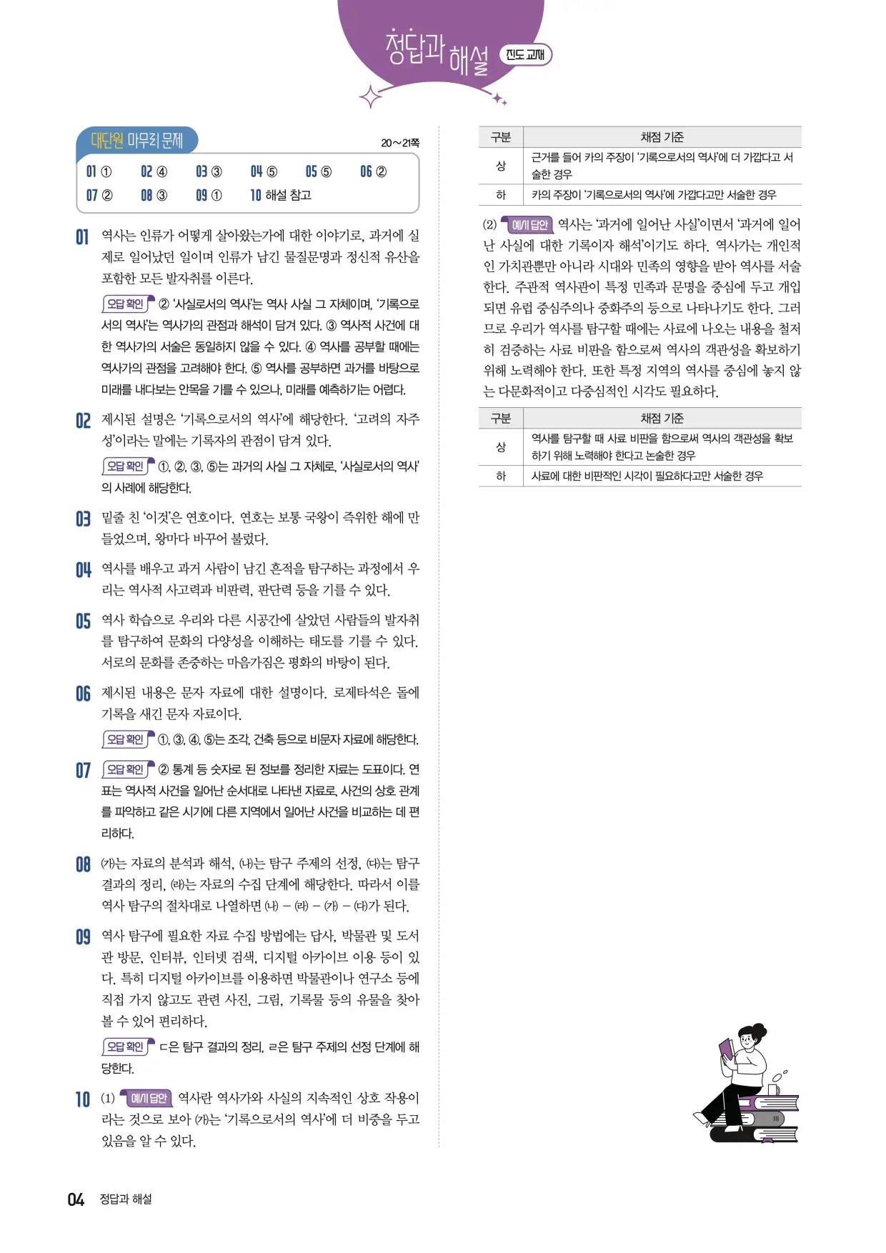 2025한끝중등역사1-1답지 4페이지