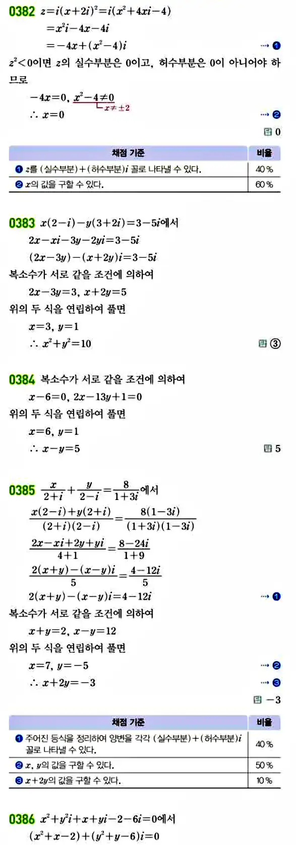 라이트쎈 공통수학1 답지 63
