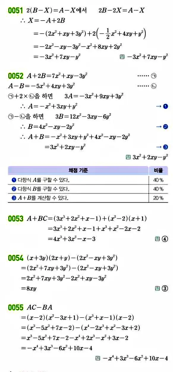 라이트쎈 공통수학1 답지 6