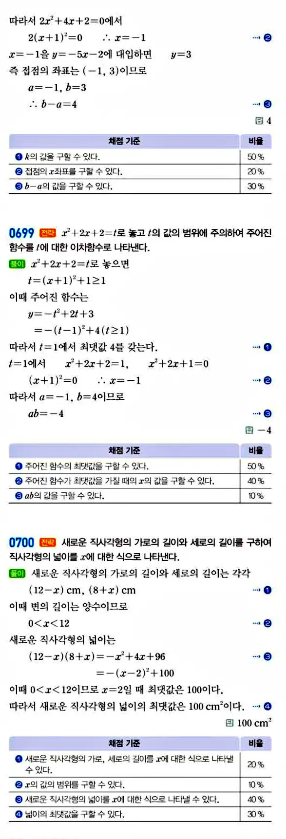 라이트쎈 공통수학1 답지 134