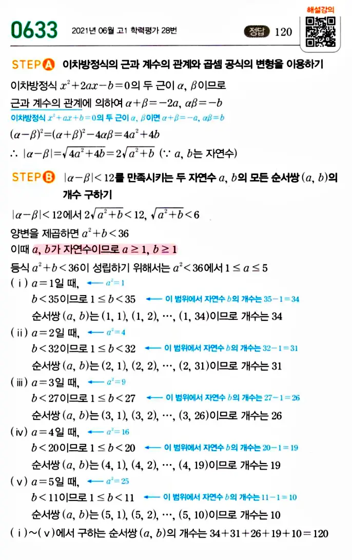 마플시너지 공통수학1 답지 해설