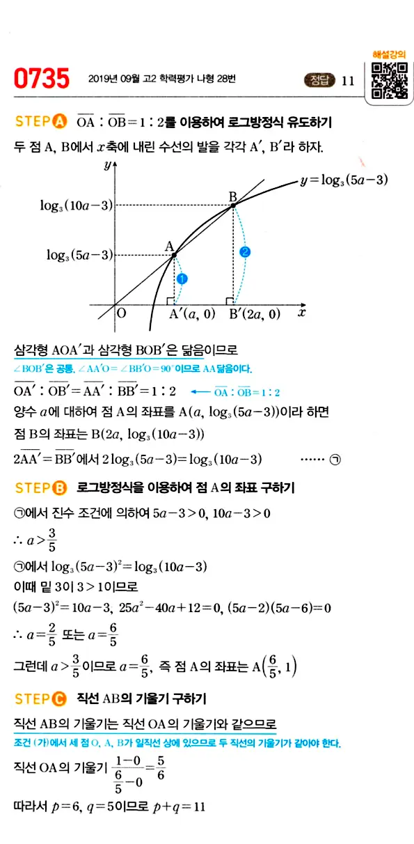 마플시너지 대수 답지 701-750번 20