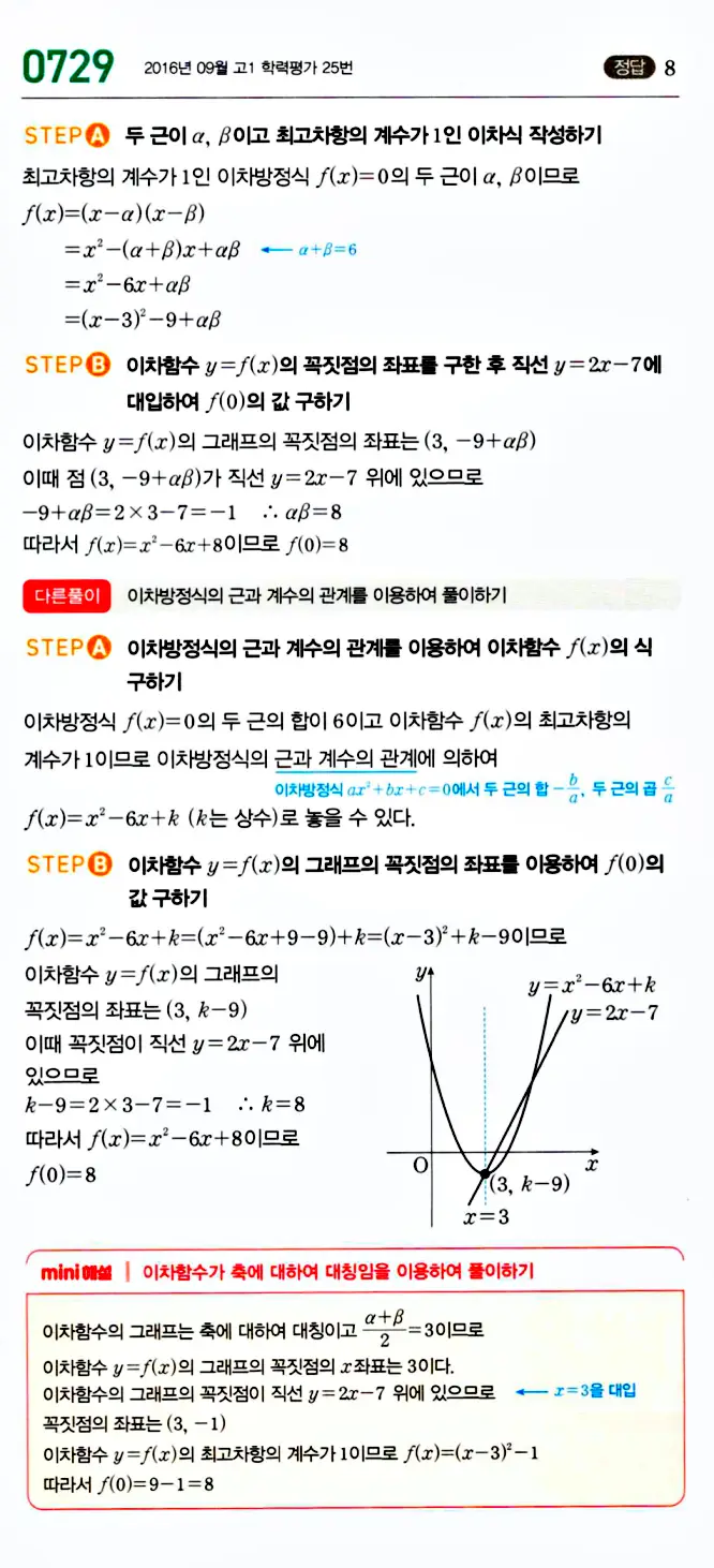 마플시너지 공통수학1 답지 해설