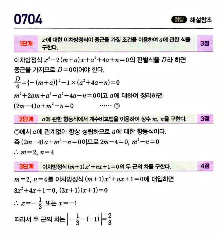 마플시너지 공통수학1 답지 해설