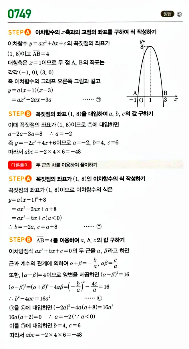 마플시너지 공통수학1 답지 해설