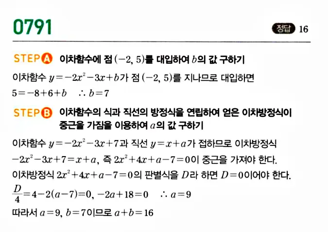 마플시너지 공통수학1 답지 해설