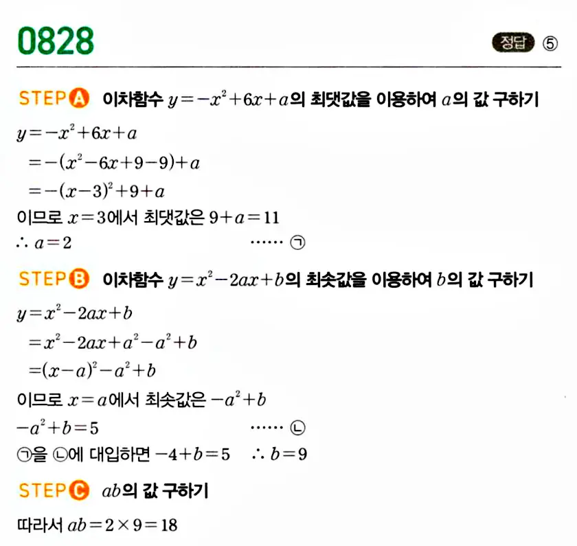 마플시너지 공통수학1 답지 해설
